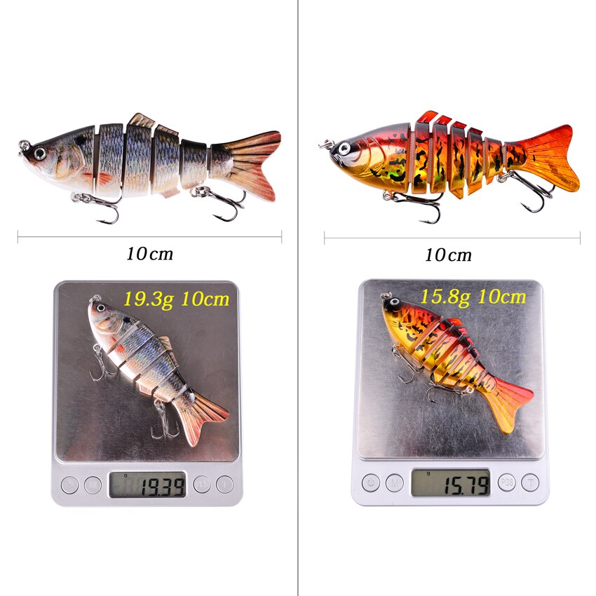 HZLXF1 Mini Multi Jointed Swimbait Fishing Lure 6 Segments Flexible Fish  Bait Swimbait Bionic Crankbait Tackle for Bass 5cm/2.5g Fishing Tools